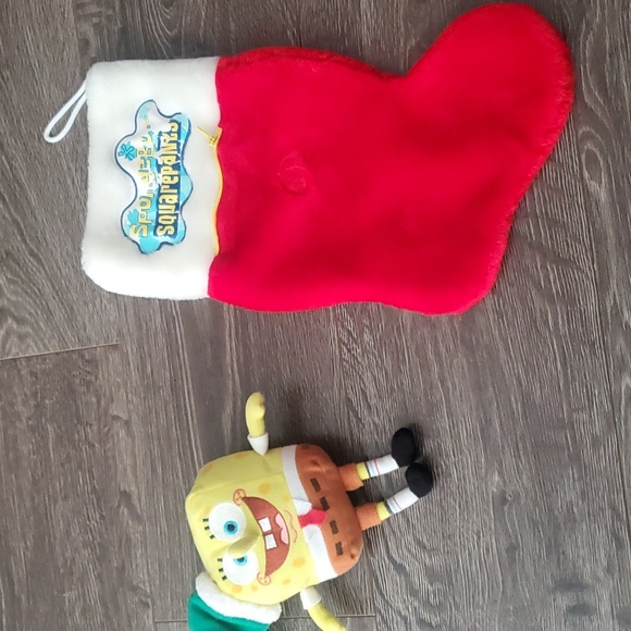 Spongebob Squarepants 2005 Christmas Stocking Plush 15" long Vintage - Picture 7 of 9